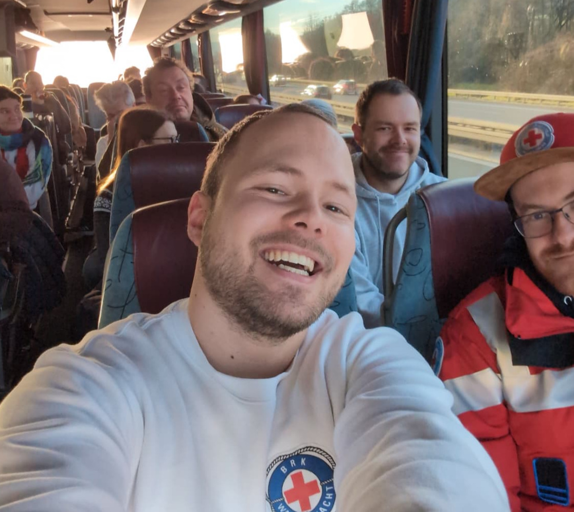 Während der Busfahrt