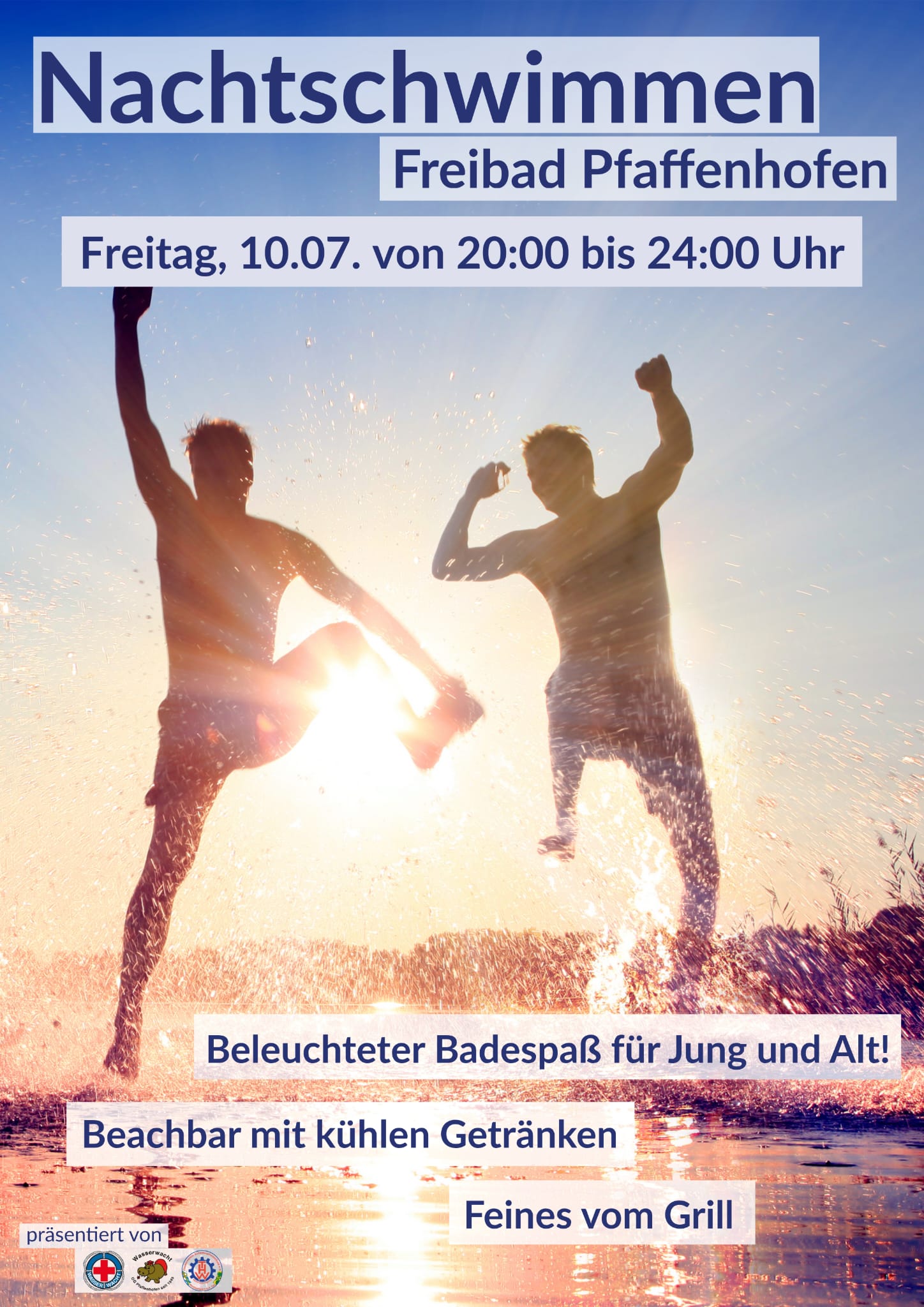 Einladung zum Nachtschwimmen im Ilmbad